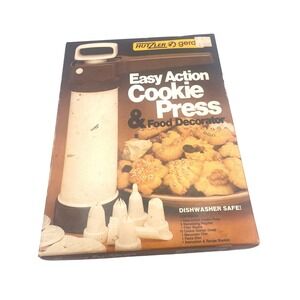 Hutzler Gerda Easy Action Cookie Press Food Decorator with Discs Baking Holiday